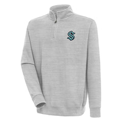 Seattle Kraken Antigua Victory Quarter-Zip Pullover Top Sale