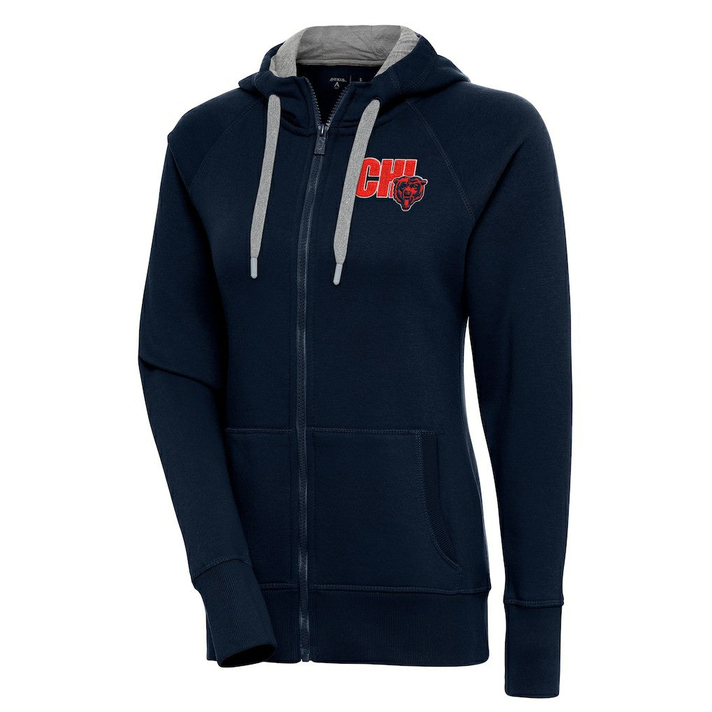 Chicago Bears  Antigua Women's Victory Full-Zip Hoodie