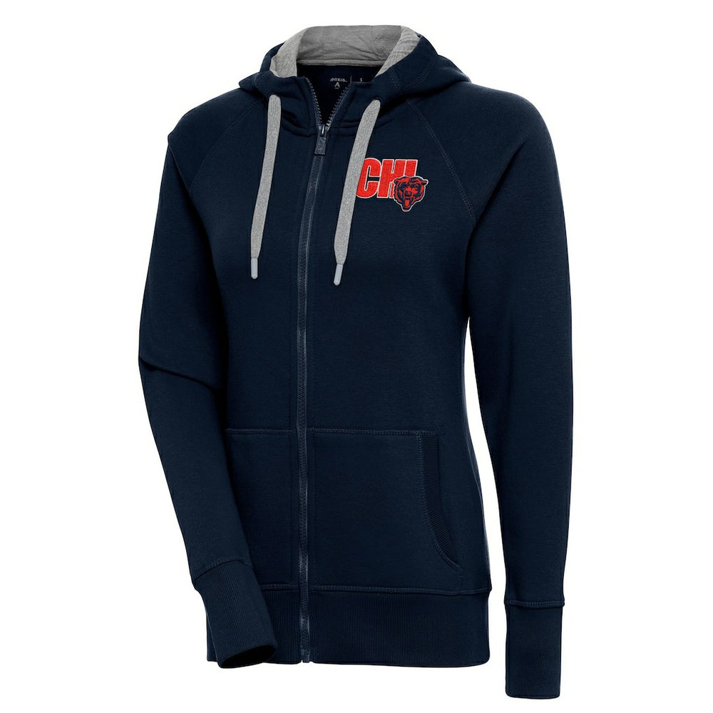 Chicago Bears  Antigua Women's Victory Full-Zip Hoodie