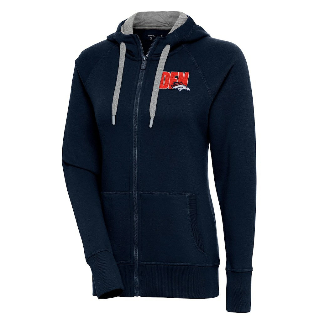 Denver Broncos  Antigua Women's Victory Full-Zip Hoodie