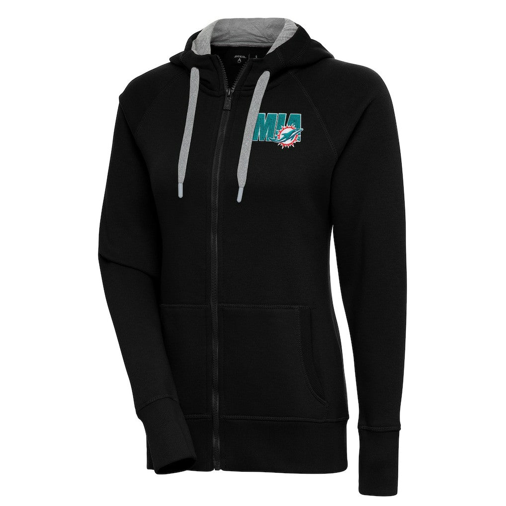 Miami Dolphins  Antigua Women's Victory Full-Zip Hoodie