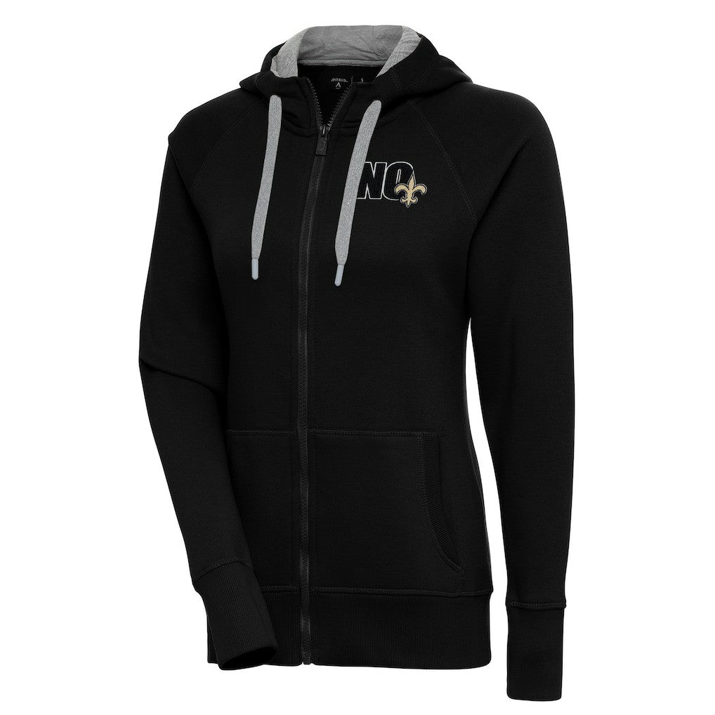 New Orleans Saints  Antigua Women's Victory Full-Zip Hoodie