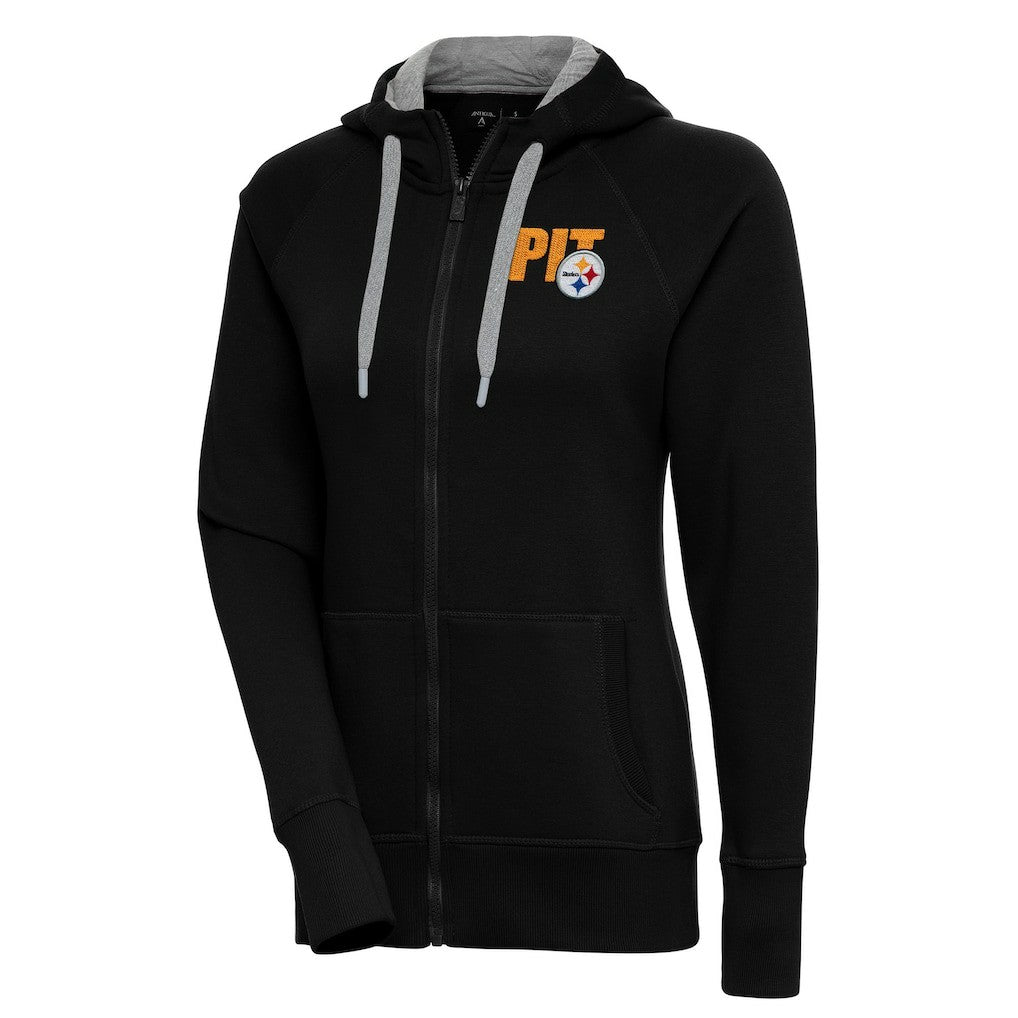 Pittsburgh Steelers  Antigua Women's Victory Full-Zip Hoodie