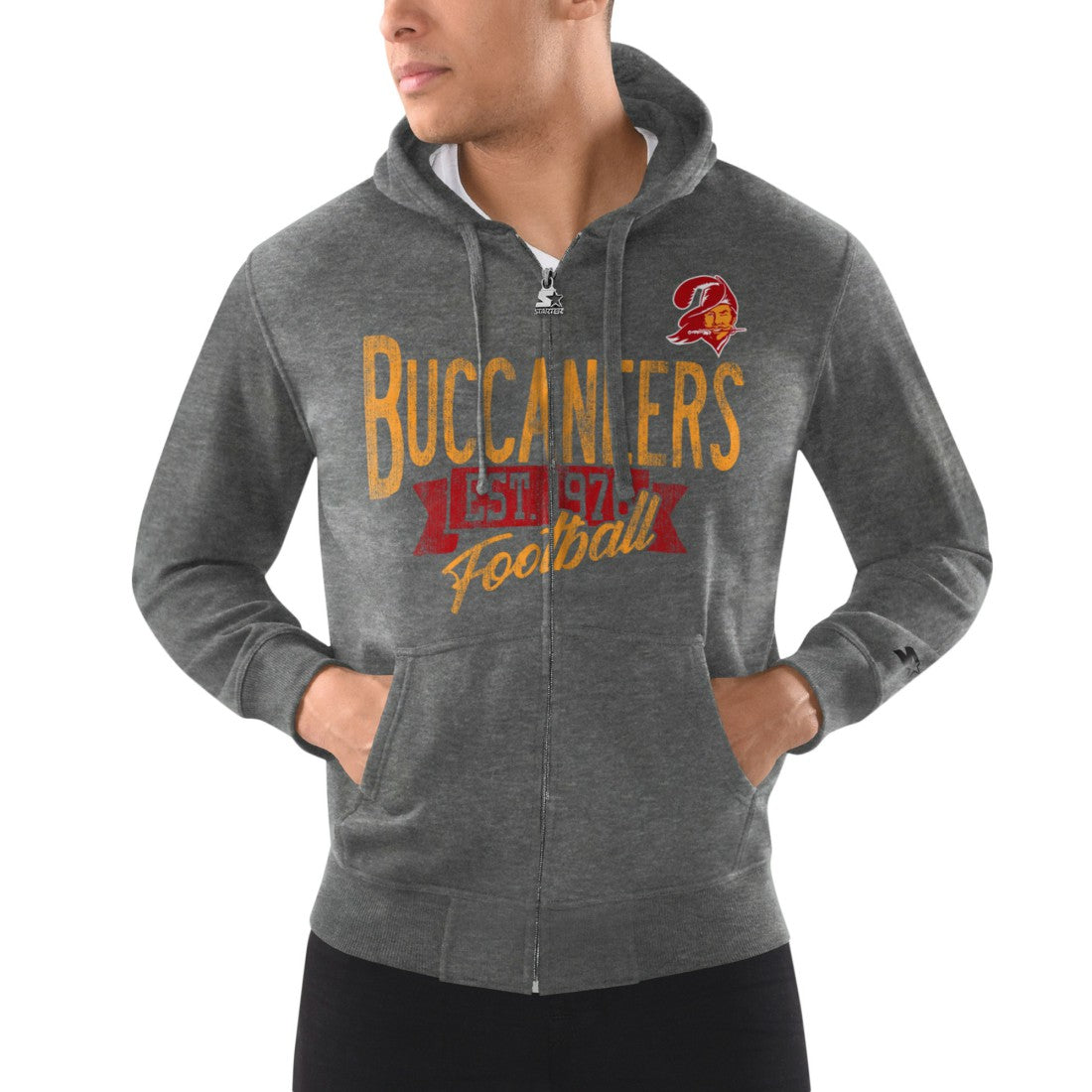 Tampa Bay Buccaneers  Starter Domestic Post Season Vintage Logo Full-Zip Hoodie