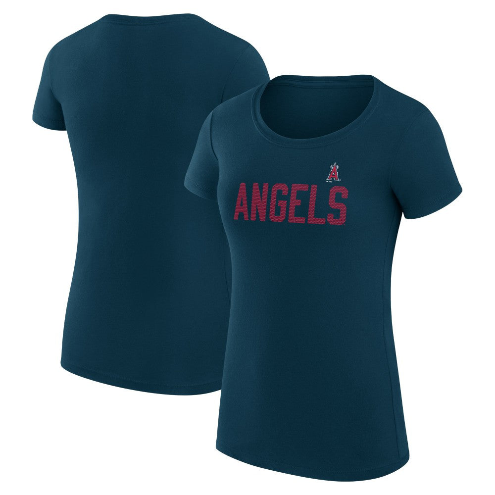 Los Angeles Angels G-III 4Her by Carl Banks Women's Super-Slim Fit Lightweight Dot Print T-Shirt | MLB US