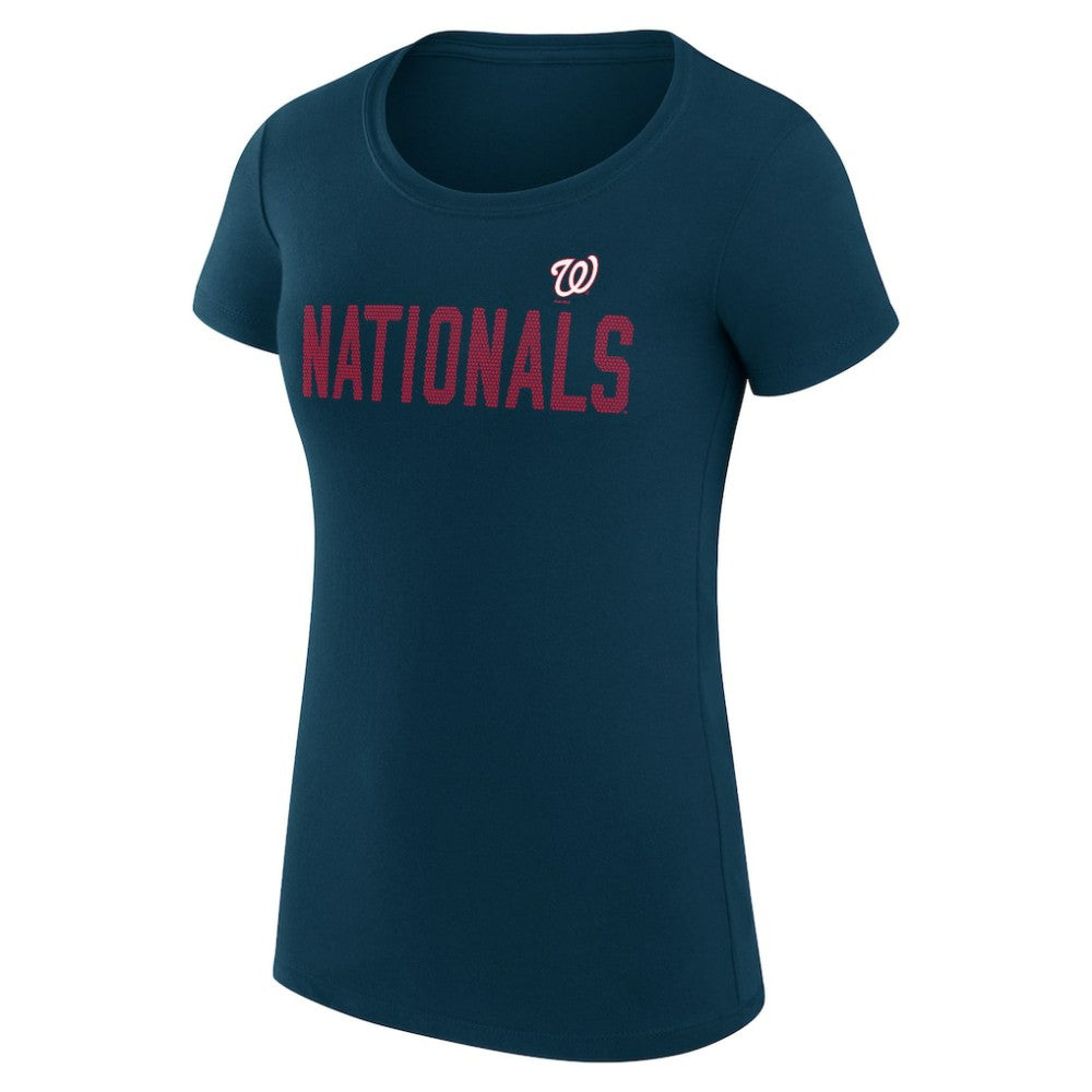 Washington Nationals G-III 4Her by Carl Banks Women's Super-Slim Fit Lightweight Dot Print T-Shirt | MLB On Sale