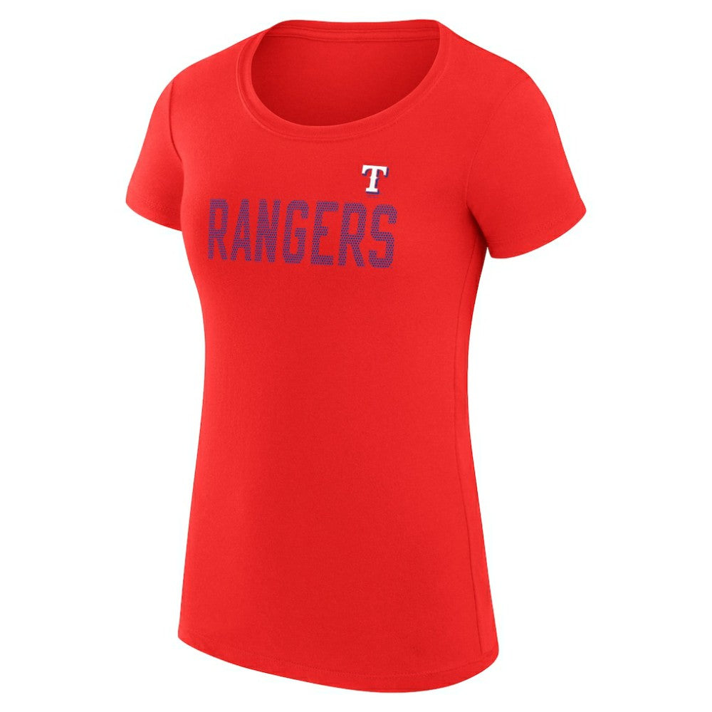 Texas Rangers G-III 4Her by Carl Banks Women's Super-Slim Fit Lightweight Dot Print T-Shirt | MLB For sale