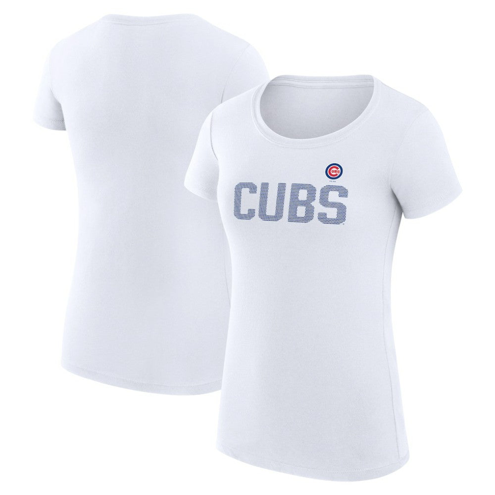 Chicago Cubs G-III 4Her by Carl Banks Women's Super-Slim Fit Lightweight Dot Print T-Shirt | MLB On Sale