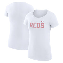 Cincinnati Reds G-III 4Her by Carl Banks Women's Super-Slim Fit Lightweight Dot Print T-Shirt | MLB New