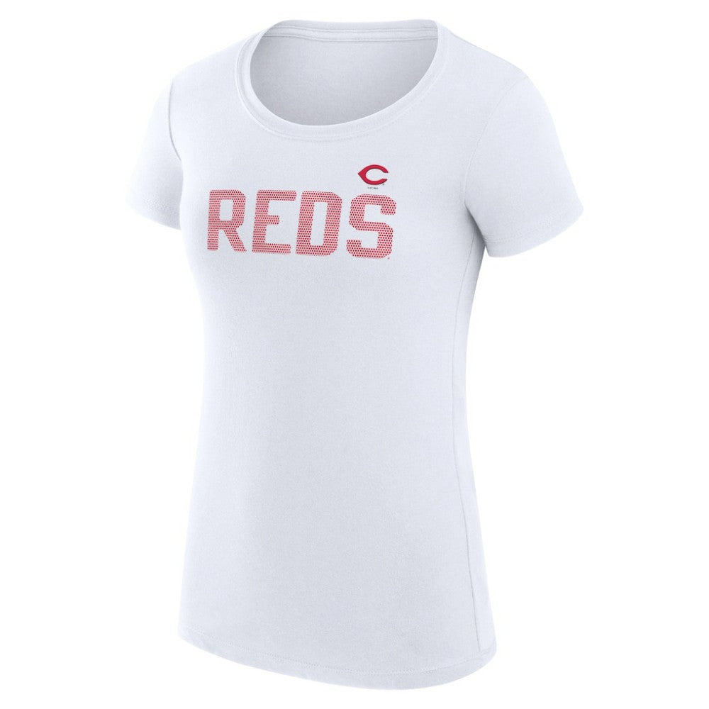 Cincinnati Reds G-III 4Her by Carl Banks Women's Super-Slim Fit Lightweight Dot Print T-Shirt | MLB New