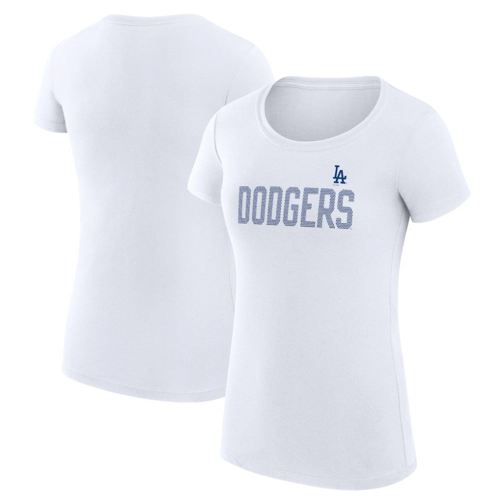 Los Angeles Dodgers G-III 4Her by Carl Banks Women's Super-Slim Fit Lightweight Dot Print T-Shirt | MLB New