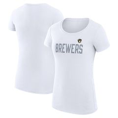 Milwaukee Brewers G-III 4Her by Carl Banks Women's Super-Slim Fit Lightweight Dot Print T-Shirt | MLB Online