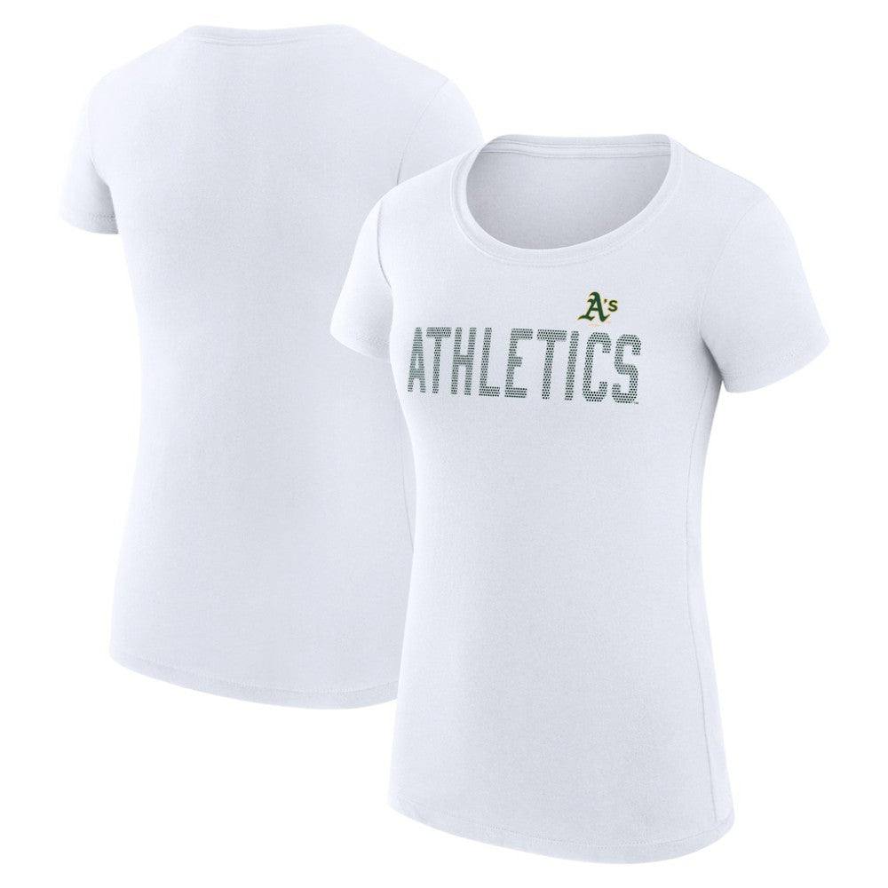 Athletics G-III 4Her by Carl Banks Women's Super-Slim Fit Lightweight Dot Print T-Shirt | MLB Near me