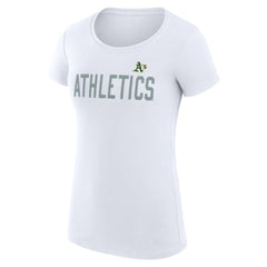 Athletics G-III 4Her by Carl Banks Women's Super-Slim Fit Lightweight Dot Print T-Shirt | MLB Near me