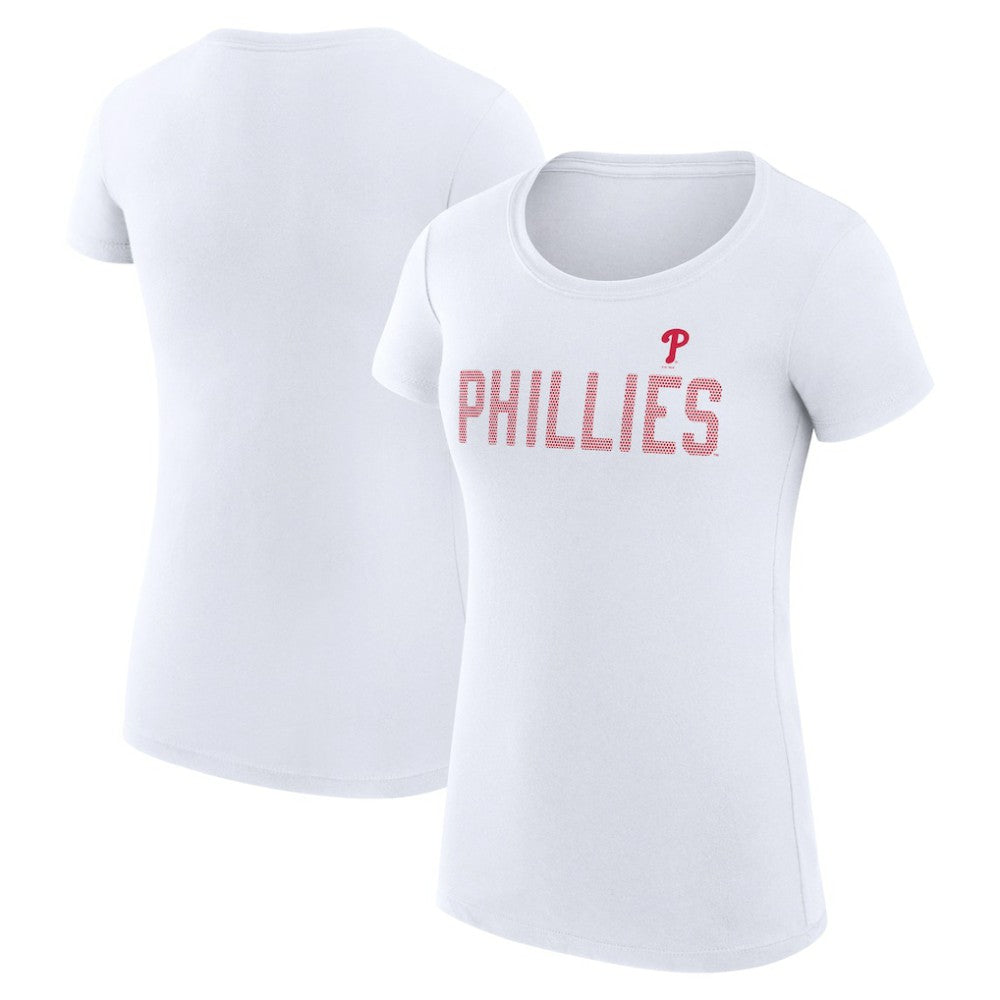 Philadelphia Phillies G-III 4Her by Carl Banks Women's Super-Slim Fit Lightweight Dot Print T-Shirt | MLB For sale