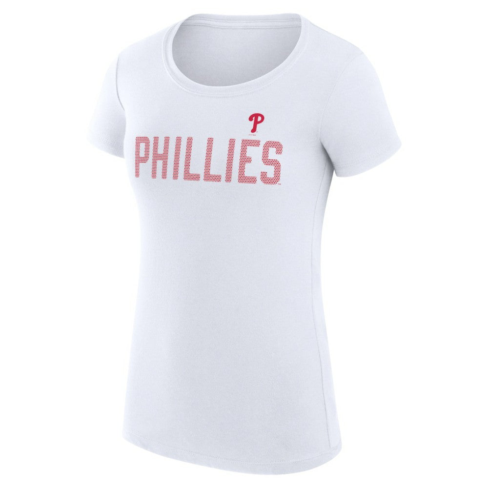 Philadelphia Phillies G-III 4Her by Carl Banks Women's Super-Slim Fit Lightweight Dot Print T-Shirt | MLB For sale