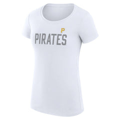 Pittsburgh Pirates G-III 4Her by Carl Banks Women's Super-Slim Fit Lightweight Dot Print T-Shirt | MLB New