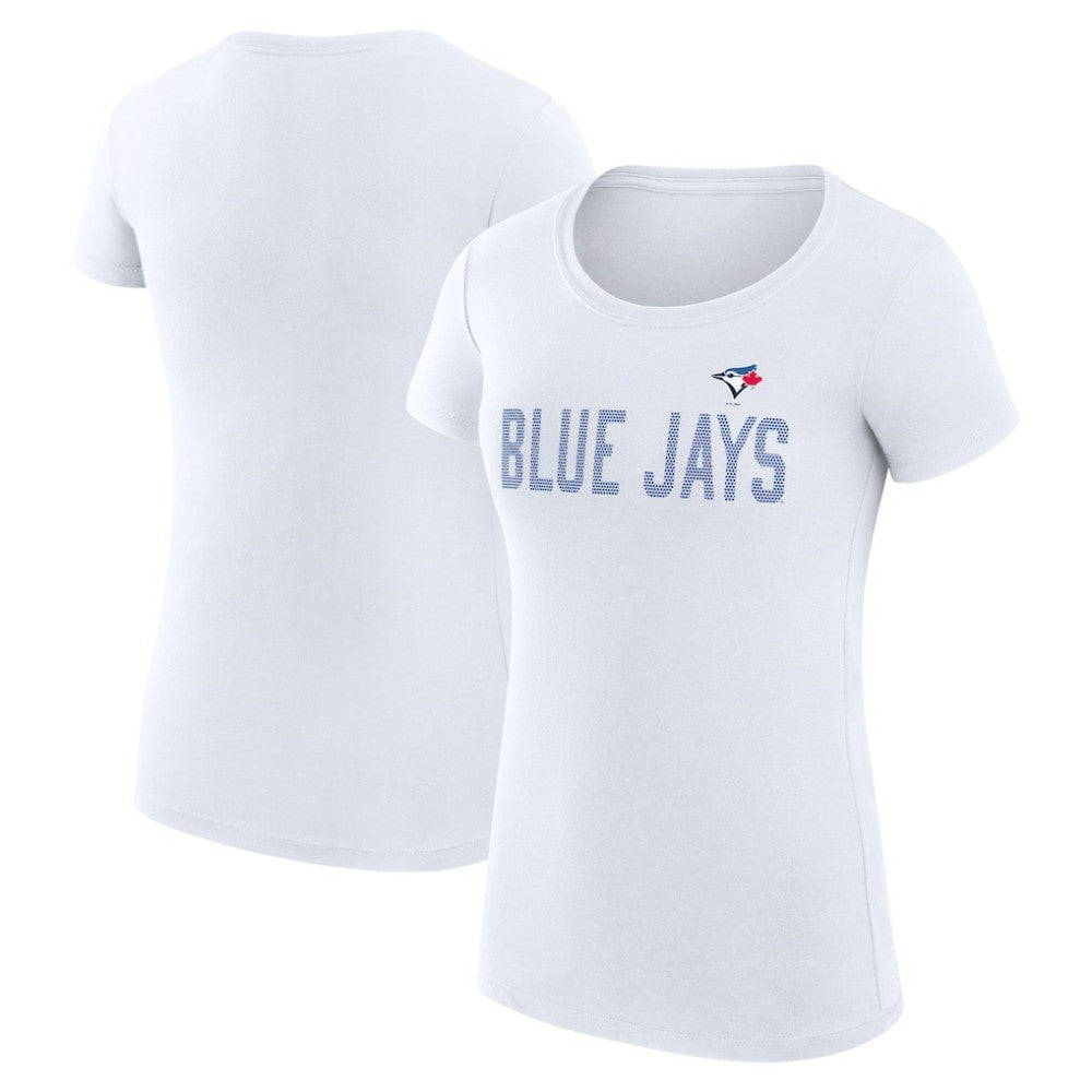 Toronto Blue Jays G-III 4Her by Carl Banks Women's Super-Slim Fit Lightweight Dot Print T-Shirt | MLB Discount
