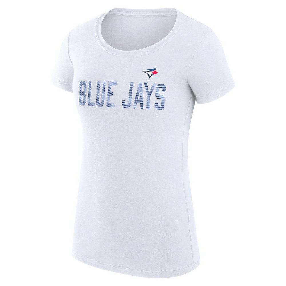 Toronto Blue Jays G-III 4Her by Carl Banks Women's Super-Slim Fit Lightweight Dot Print T-Shirt | MLB Discount