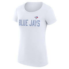 Toronto Blue Jays G-III 4Her by Carl Banks Women's Super-Slim Fit Lightweight Dot Print T-Shirt | MLB Discount