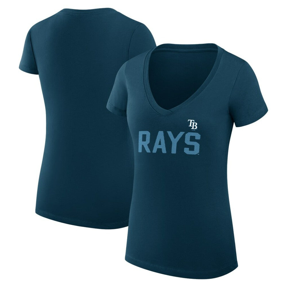 Tampa Bay Rays G-III 4Her by Carl Banks Women's Super-Slim Fit Lightweight Dot Print V-Neck T-Shirt | MLB Online