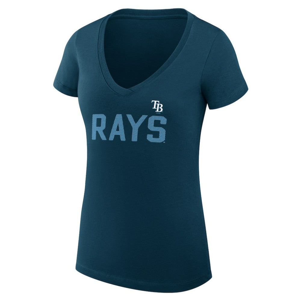 Tampa Bay Rays G-III 4Her by Carl Banks Women's Super-Slim Fit Lightweight Dot Print V-Neck T-Shirt | MLB Online