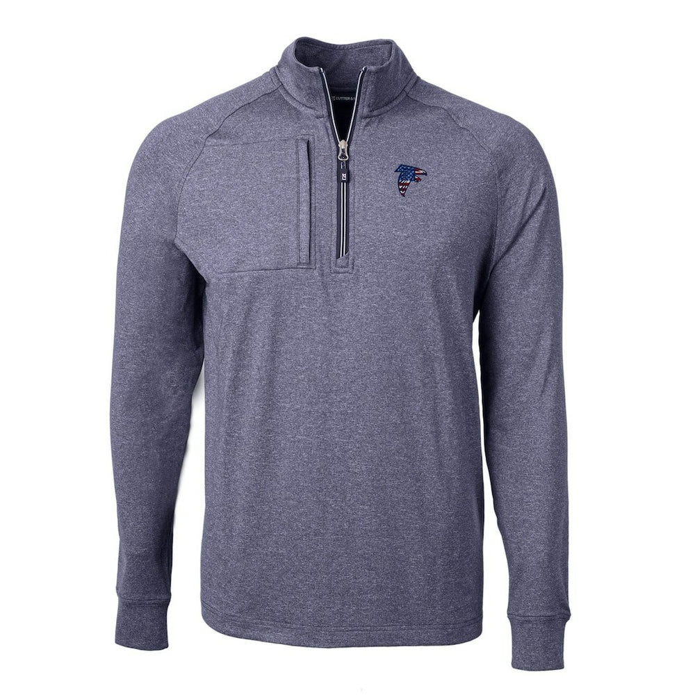 Atlanta Falcons  Cutter & Buck Big & Tall Adapt Eco Knit Quarter-Zip Pullover Top