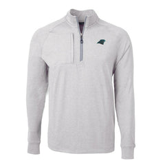 Carolina Panthers  Cutter & Buck Big & Tall Adapt Eco Knit Quarter-Zip Pullover Top