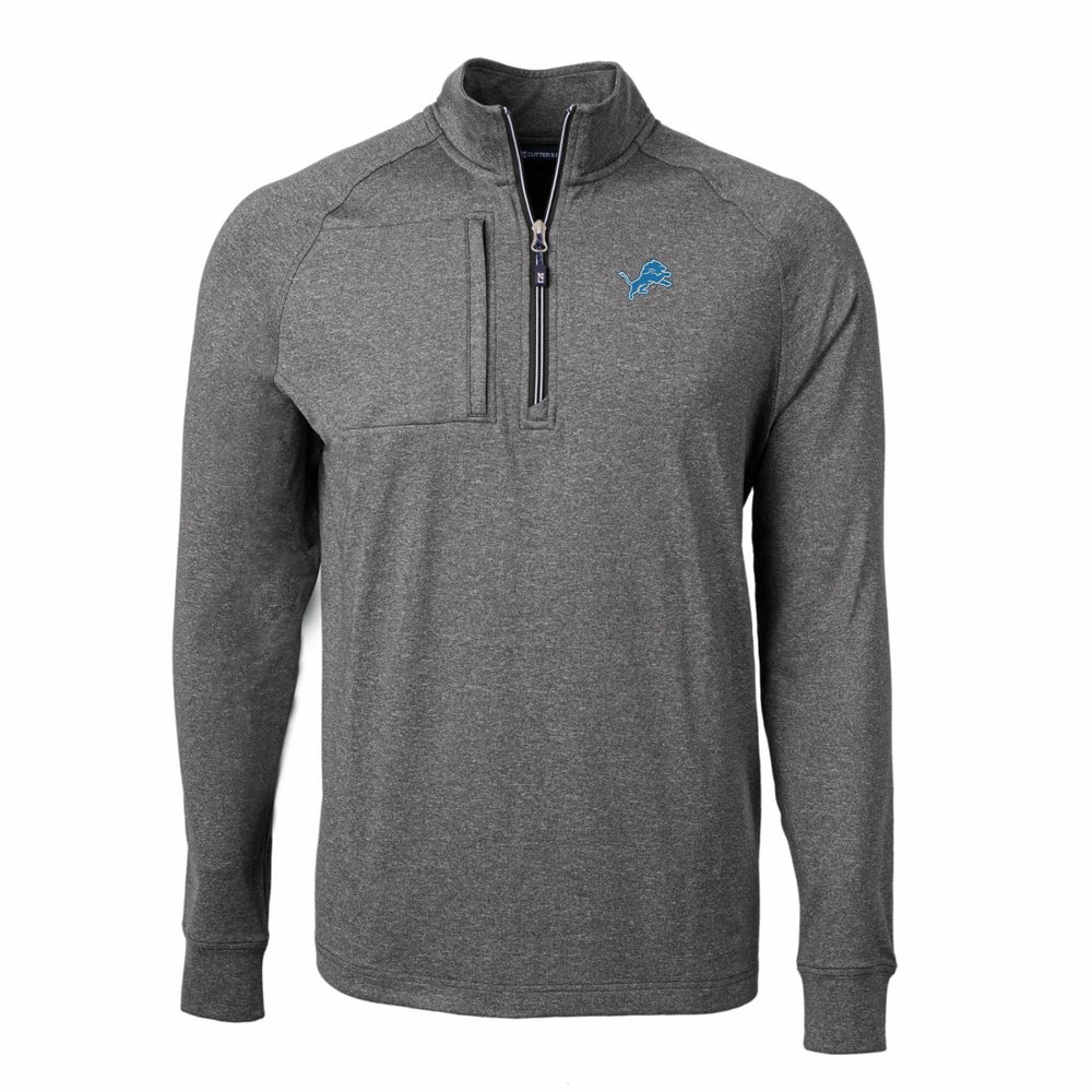 Detroit Lions  Cutter & Buck Big & Tall Adapt Eco Knit Quarter-Zip Pullover Top