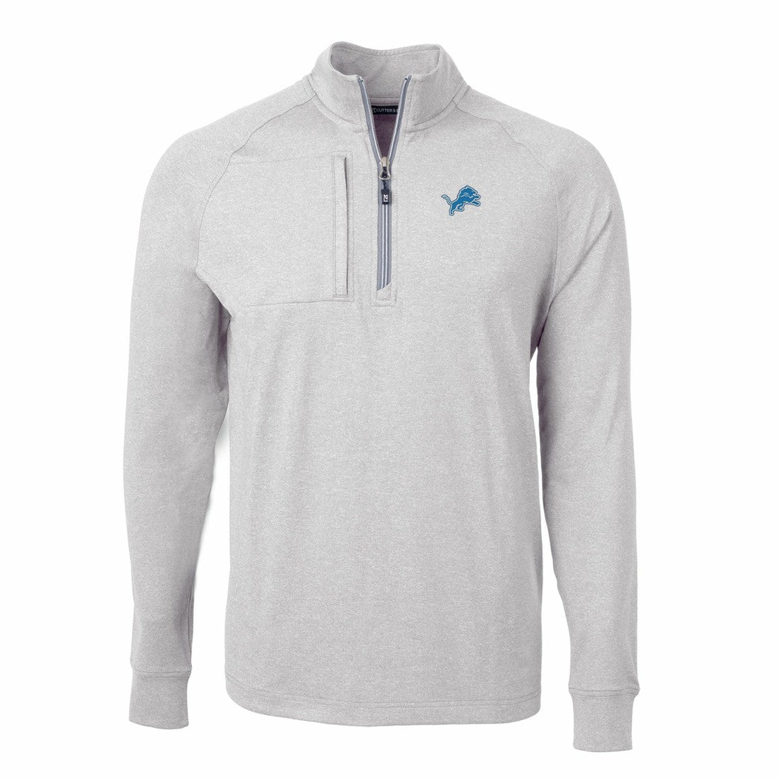 Detroit Lions  Cutter & Buck Big & Tall Adapt Eco Knit Quarter-Zip Pullover Top