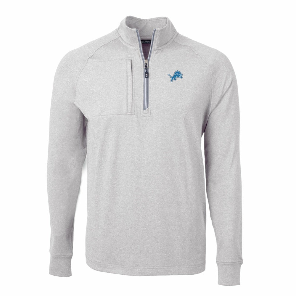 Detroit Lions  Cutter & Buck Big & Tall Adapt Eco Knit Quarter-Zip Pullover Top