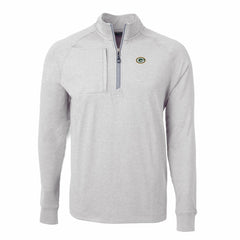 Green Bay Packers  Cutter & Buck Big & Tall Adapt Eco Knit Quarter-Zip Pullover Top