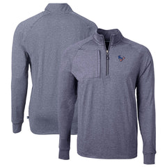 Houston Texans  Cutter & Buck Big & Tall Adapt Eco Knit Quarter-Zip Pullover Top