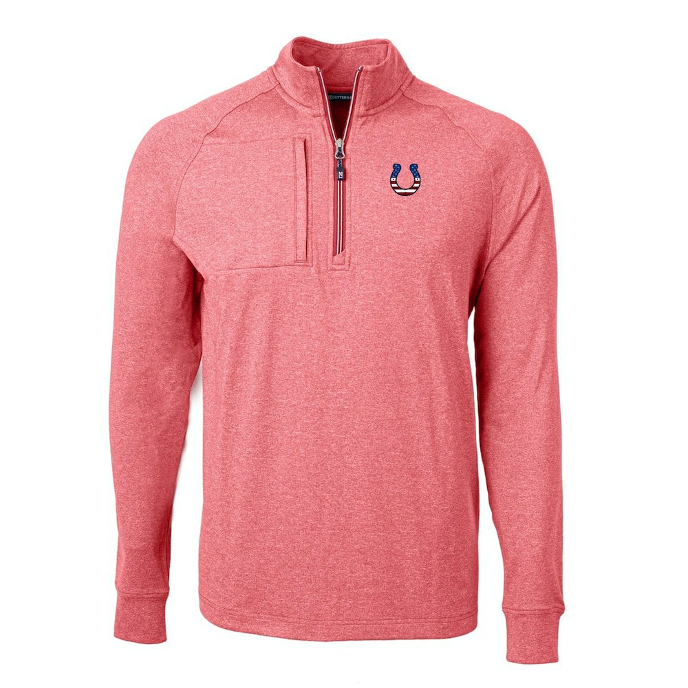 Indianapolis Colts  Cutter & Buck Big & Tall Adapt Eco Knit Quarter-Zip Pullover Top