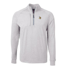 Minnesota Vikings  Cutter & Buck Big & Tall Adapt Eco Knit Quarter-Zip Pullover Top