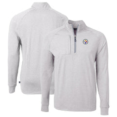 Pittsburgh Steelers  Cutter & Buck Big & Tall Adapt Eco Knit Quarter-Zip Pullover Top
