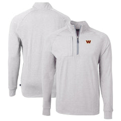 Washington Commanders  Cutter & Buck Big & Tall Adapt Eco Knit Quarter-Zip Pullover Top
