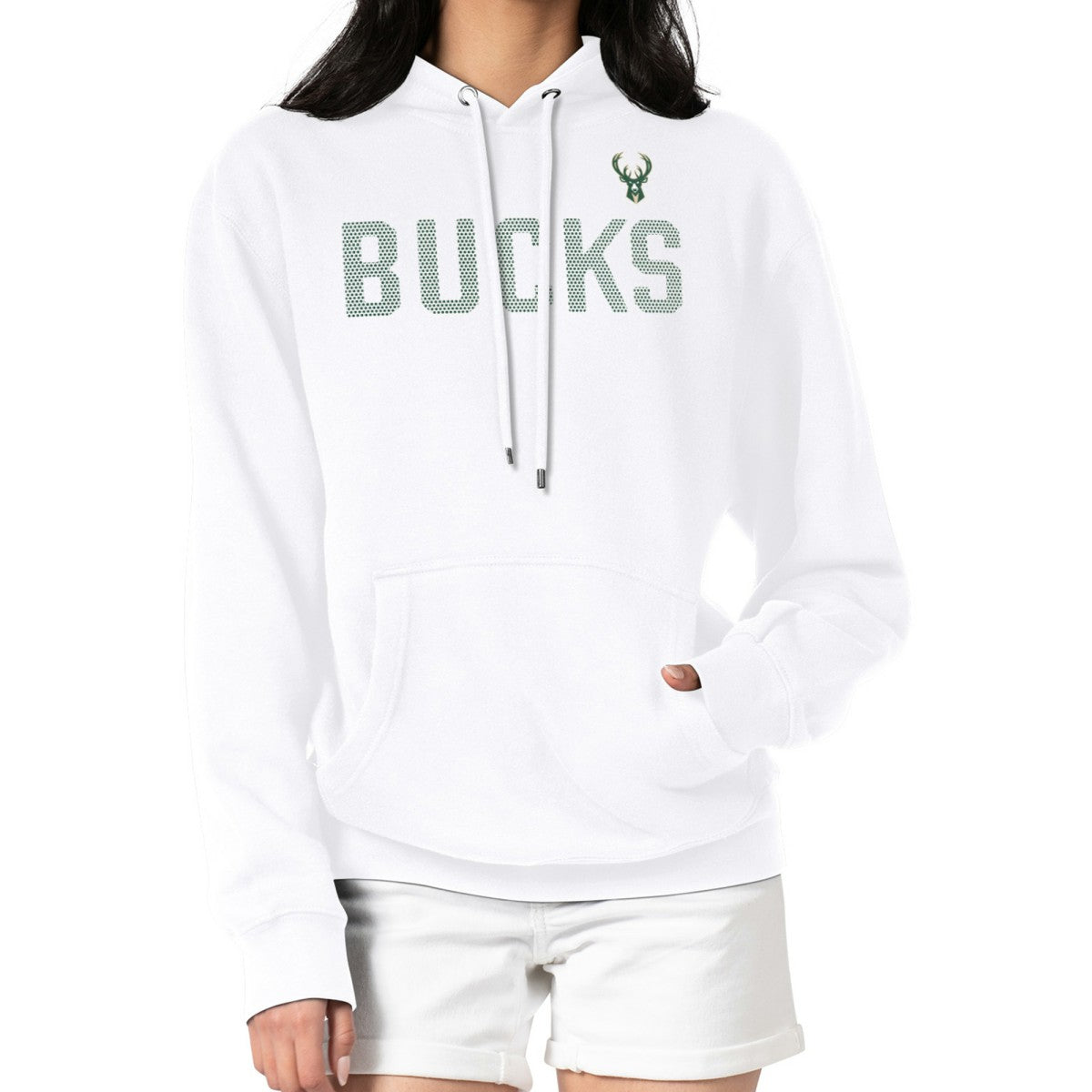 Milwaukee Bucks G-III 4Her by Carl Banks Women's Dot Print Pullover Hoodie On Sale