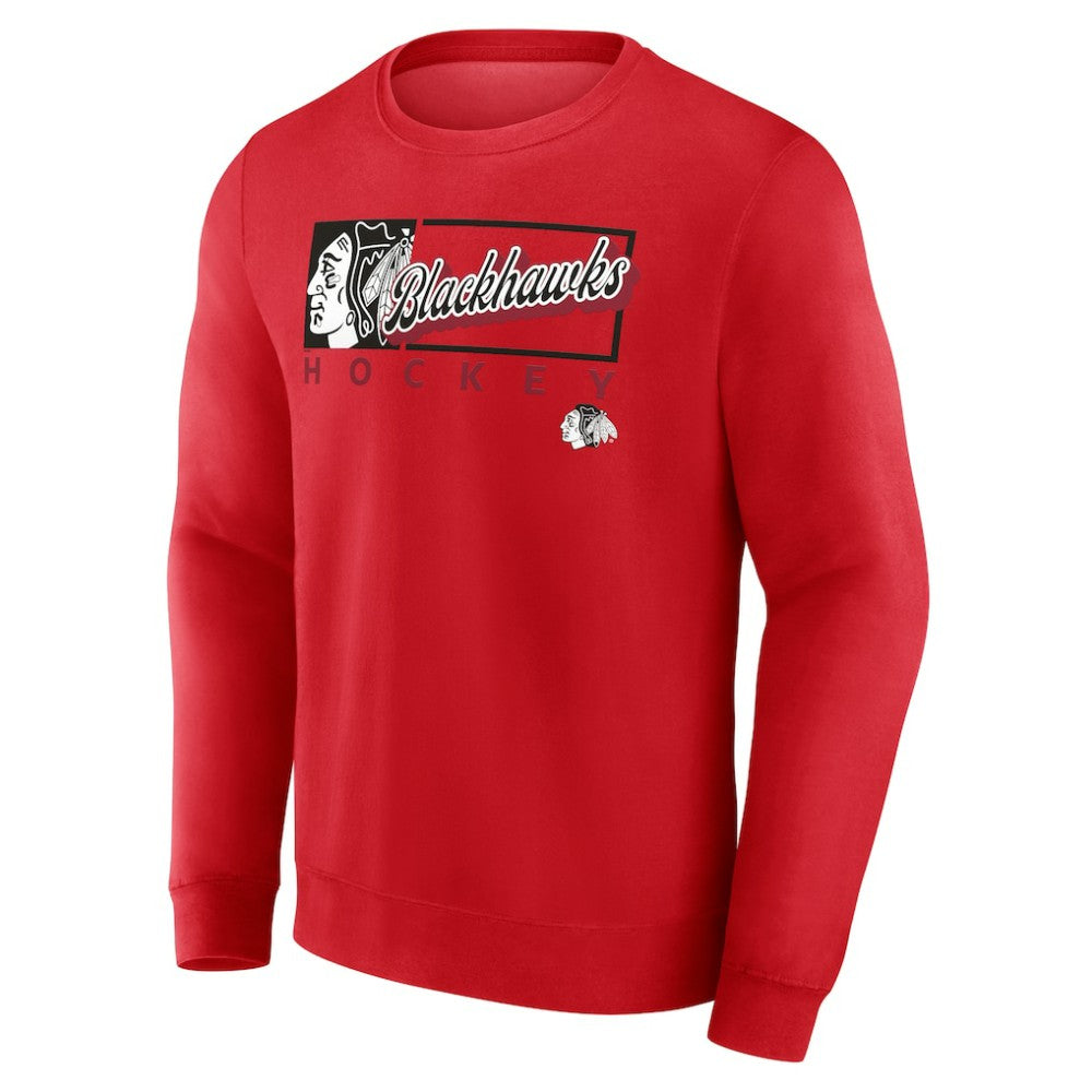 Chicago Blackhawks Fanatics Focus Fleece Pullover Sweatshirt Sale