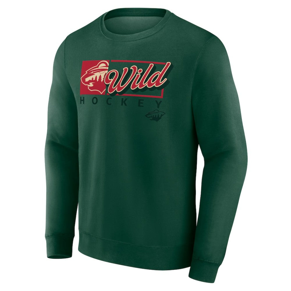Minnesota Wild Fanatics Focus Fleece Pullover Sweatshirt Discount