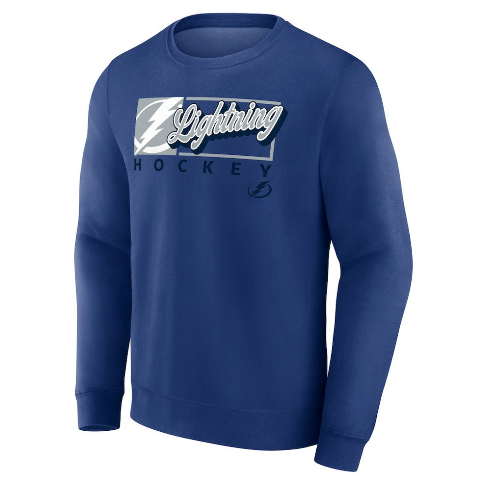 Tampa Bay Lightning Fanatics Focus Fleece Pullover Sweatshirt On Sale