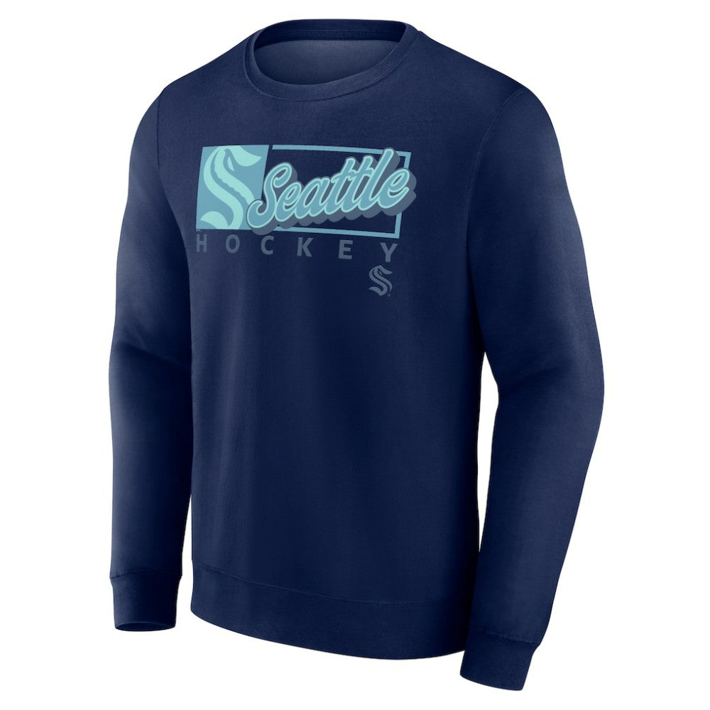 Seattle Kraken Fanatics Focus Fleece Pullover Sweatshirt On Sale