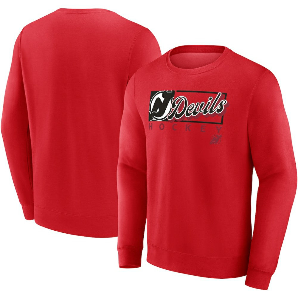 New Jersey Devils Fanatics Focus Fleece Pullover Sweatshirt On Sale