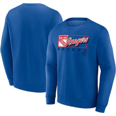 New York Rangers Fanatics Focus Fleece Pullover Sweatshirt Outlet