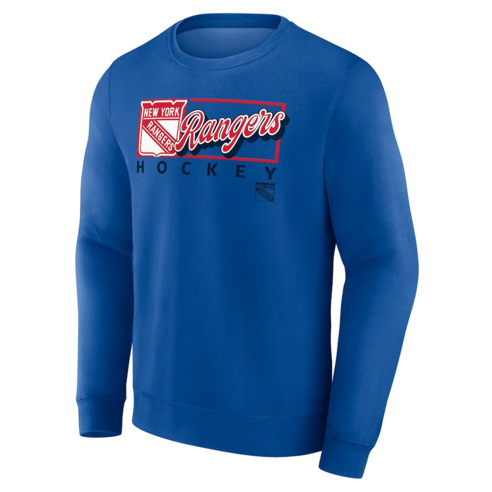 New York Rangers Fanatics Focus Fleece Pullover Sweatshirt Outlet