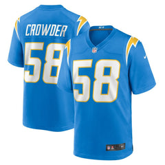 Los Angeles Chargers Nike Tae Crowder  Team Game Jersey