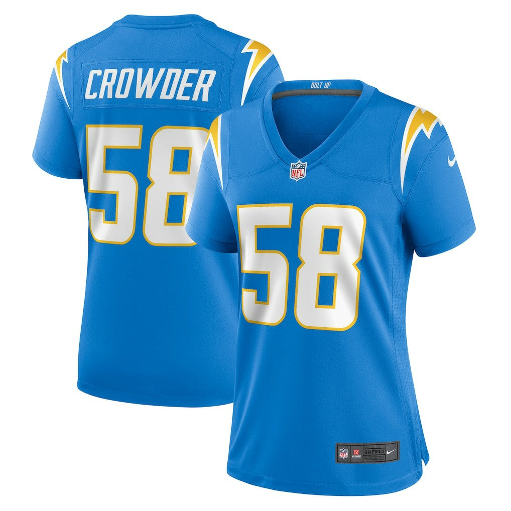 Los Angeles Chargers Nike Tae Crowder  Women's Team Game Jersey