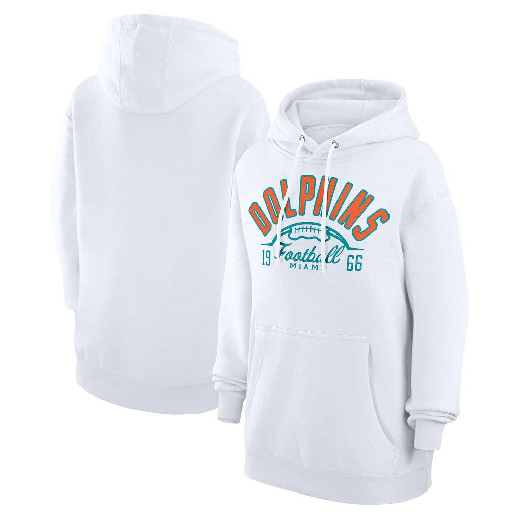 Miami Dolphins  Starter Unisex Half Ball Team Fleece Pullover Hoodie