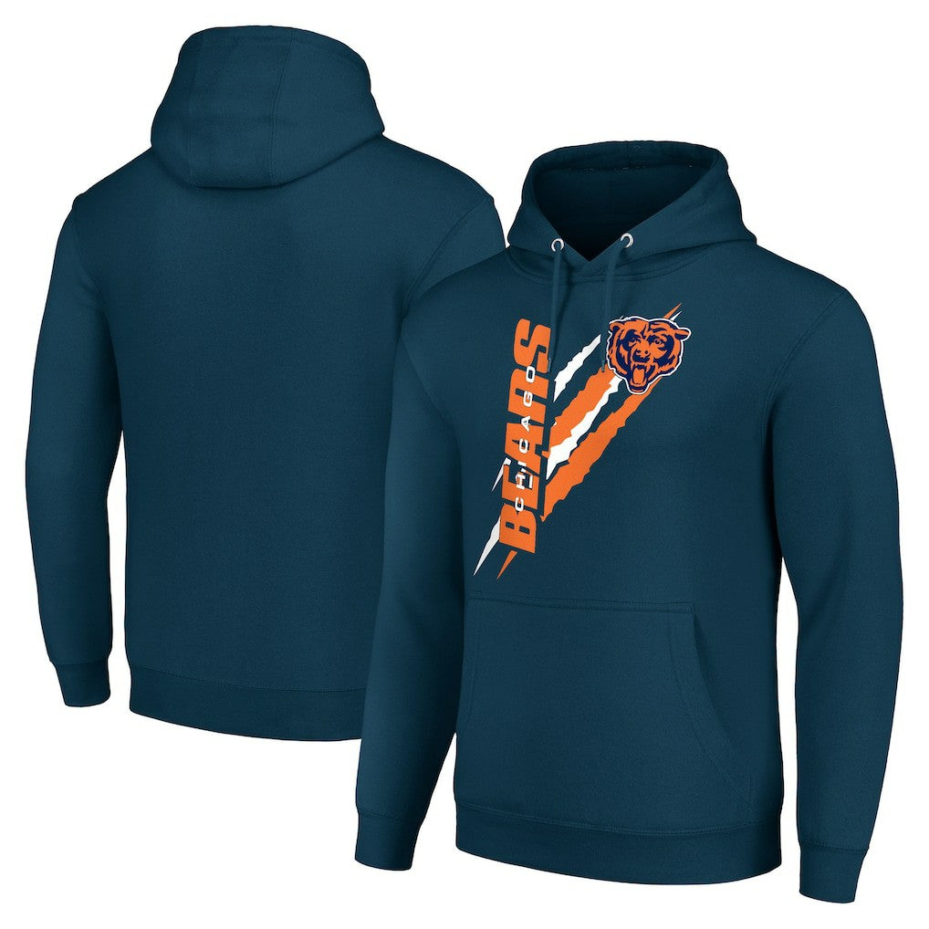 Chicago Bears  Starter Unisex Color Scratch Fleece Pullover Hoodie