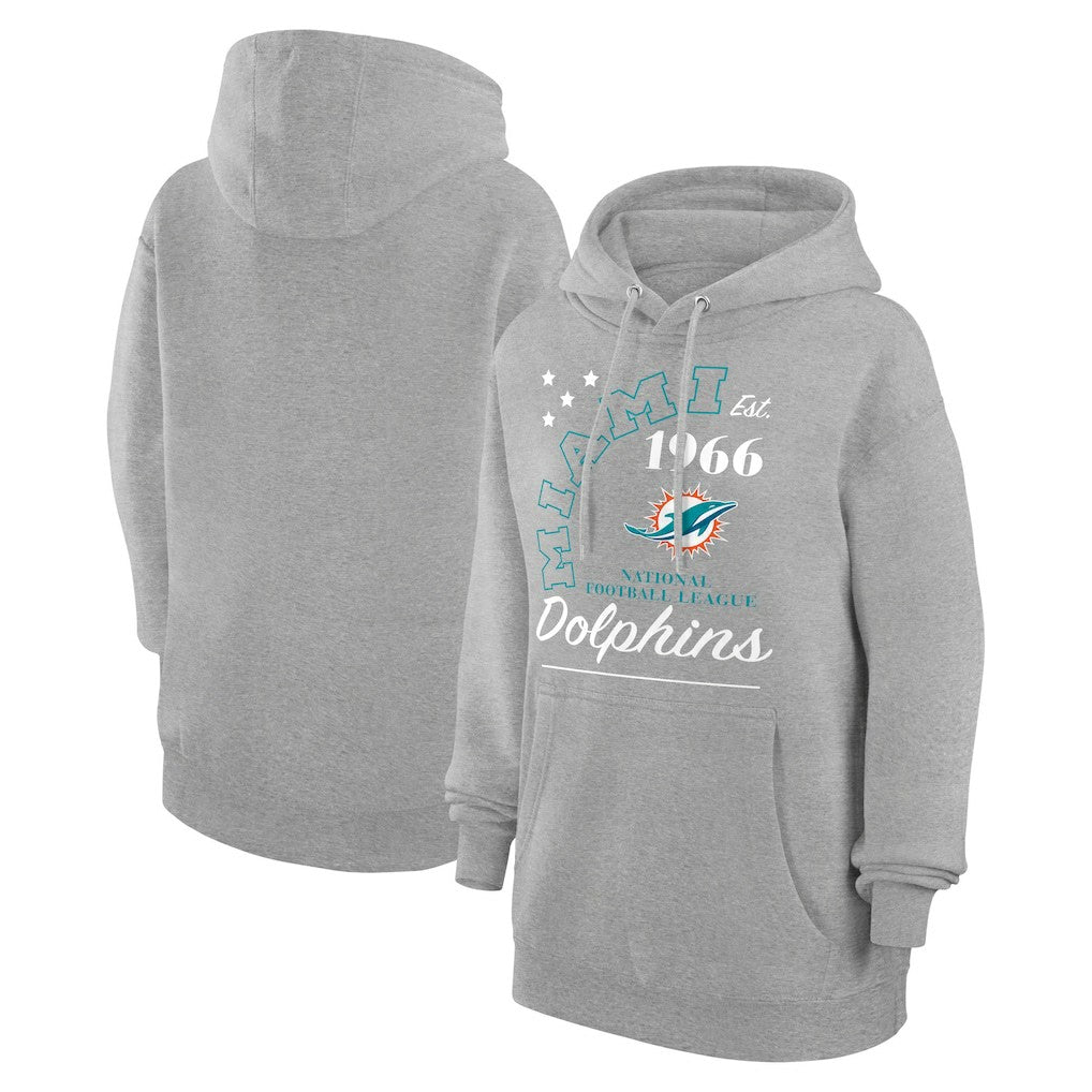 Miami Dolphins  Starter Unisex Arch Team Fleece Pullover Hoodie